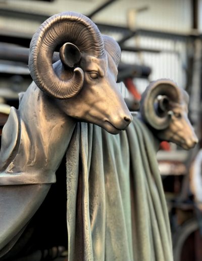 The First Station of the Cross, ram detail
