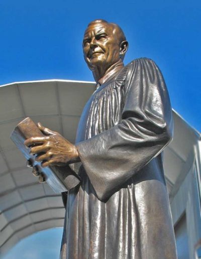 Justice William J. Brennan, Jr. 8 foot tall bronze by Thomas Jay Warren, NSS. Stands at Essex County Hall of Records Newark, New Jersey