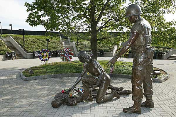 the New Jersey Vietnam Veterans Memorial, 8' bronze sculpture