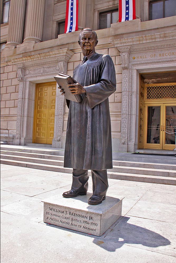 Justice William Brennan, bronze sculpture byJay Warren